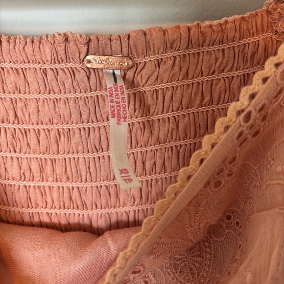 NWOT! FREE PEOPLE Malina Mini Dress In Sun Blush - Picture 5 of 7